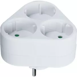 Разветвитель Navigator без заземления 3 гнезда треугольник