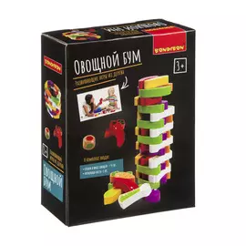 Развивающая деревянная игра-баланс Bondibon Овощной бум