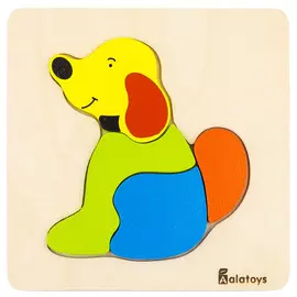 Развивающий пазл Alatoys Собачка 4 детали