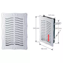 Решетка вентиляционная T-50. 16х24. Жалюзи AWENTA