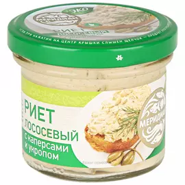 Риет Меридиан ЭКО лососевый с каперсами и укропом, 100 г