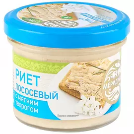 Риет Меридиан ЭКО лососевый с мягким творогом, 100 г