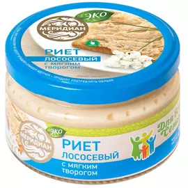Риет Меридиан ЭКО лососевый с мягким творогом, 200 г