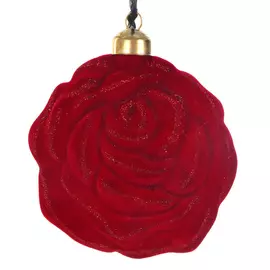 Роза декоративная Kaemingk на елку 10см