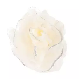 Роза на клипсе Due Esse Christmas 12 см белая