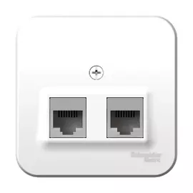 Розетка 2-ая компьютерная rj45 белый Schneider Electric