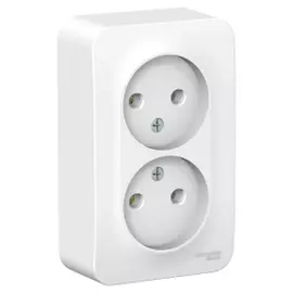 Розетка двойная без заземления белый Schneider Electric