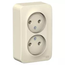 Розетка двойная без заземления молочный Schneider Electric