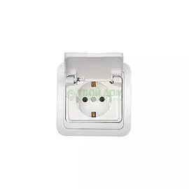 Розетка кабельного вывода Makel с крышкой бел