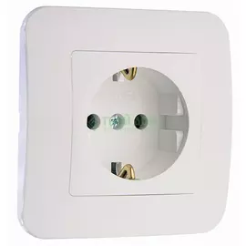 Розетка кабельного вывода Makel с/з бел