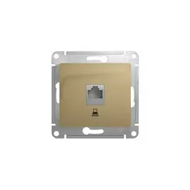 Розетка компьютерная Schneider Electric Glossa RJ45 титан