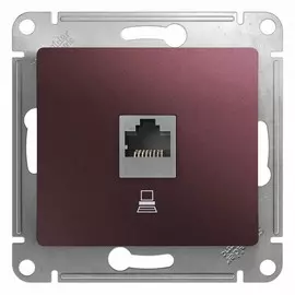 Розетка компьютерная Schneider Electric Glossa RJ45 баклажановый