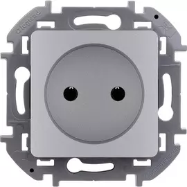 Розетка Legrand Inspiria 2К, цвет - алюминий