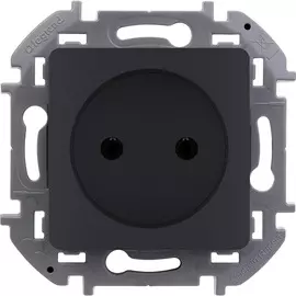 Розетка Legrand Inspiria 2К, цвет - антрацит
