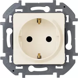 Розетка Legrand Inspiria 2К+З, цвет - слоновая кость