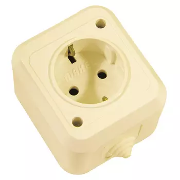 Розетка Makel с/з накладная крем