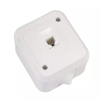 Розетка Makel телефонная проходная накладная