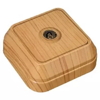 Розетка Makel ТВ дуб накладная