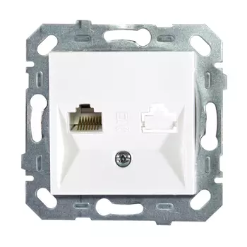 Розетка Netelsan Byobu компьютерная встраиваемая RJ45 UTP cat 5e белая