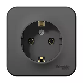 Розетка с заземлением 16а 250в антрац. Schneider Electric