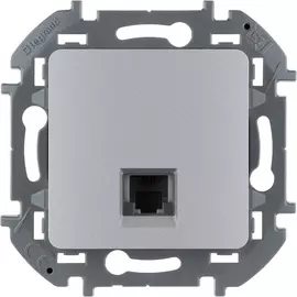 Розетка телефонная Legrand Inspiria, разъем RJ 11, цвет - алюминий