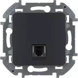 Розетка телефонная Legrand Inspiria, разъем RJ 11, цвет - антрацит