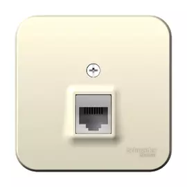 Розетка телефонная rj11 молочный Schneider Electric
