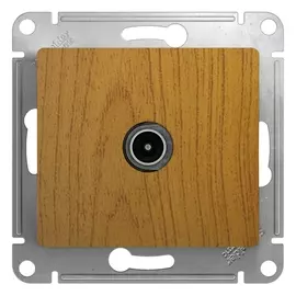 Розетка телевизионная проходная Schneider Electric Glossa 4DB, цвет - дерево дуб