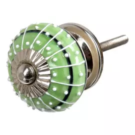 Ручка керамическая Blumen haus "ливанский узор" зеленый