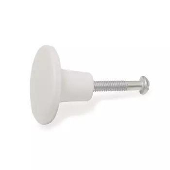 Ручка-кнопка мебельная Трибатрон Большая Белый