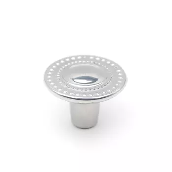 Ручка-кнопка мебельная Трибатрон Малая Полимер хром