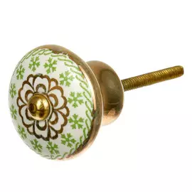 Ручка металлическая Blumen haus "зеленый чай" зеленый/золотой