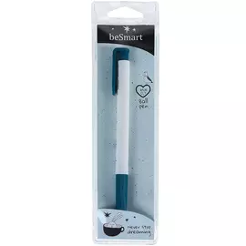 Ручка шариковая Be Smart Bunny белая/синяя чернила синие