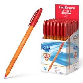 Ручка шариковая Erich Krause U-108 Orange Stick 1.0 красная
