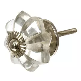 Ручка стеклянная Blumen haus "хрусталь" прозрачный