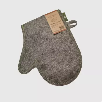 Рукавица банная Фитотрадиции серая