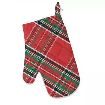 Рукавица-прихватка Лён Наш Шотландская клетка красная (257524)