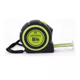 Рулетка с двумя фиксаторами 8/25мм, магнит, нейлон ARMERO