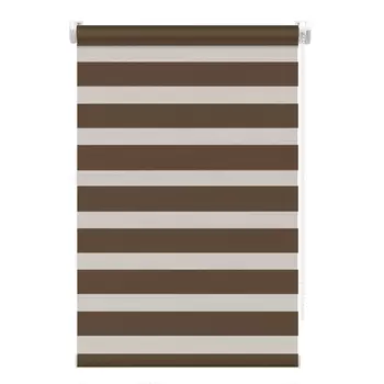 Рулонная штора FixLine Amigo Base День-Ночь коричневая 60х160 см