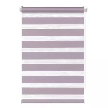 Рулонная штора FixLine Amigo Base День-Ночь лиловая 40х160 см