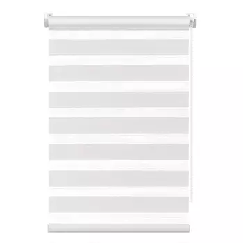 Рулонная штора FixLine Amigo Base День-Ночь белая 40х160 см