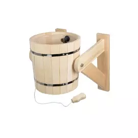 Русский душ Банные штучки 13 л, обливное устройство c пластиковой вставкой и наливным клапаном, липа, Таёжный