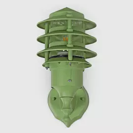 Садовый светильник Amber Lamp настенный зеленый (8051)