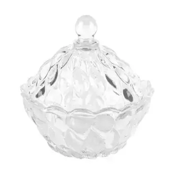 Сахарница Hitt Crystal стеклянная с крышкой