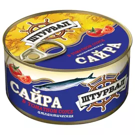 Сайра Штурвал в томатном соусе,185 г