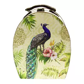 Саквояж с изображением павлина F.S.M.H.D. CO.LTD 29x14x26 см