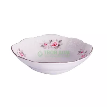 Салатник круглый Thun Бледные розы 16 см