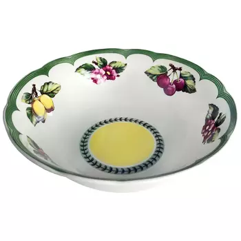 Салатник круглый Thun Фрукты ivory 19 см