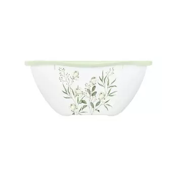 Салатник Phibo с крышкой и декором на корпусе белый 4,5 л