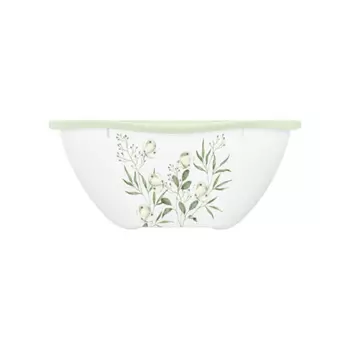 Салатник Phibo с крышкой и декором на корпусе белый 1,8 л